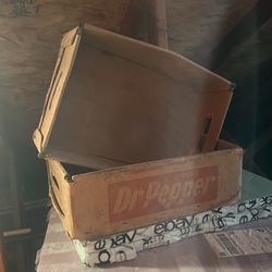 2 Cardboard Dr Pepper Soda Crates