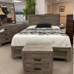 Millie Brown Panel Bedroom Set 📌 4-Piece King,  Fast Delivery, Finance Available 