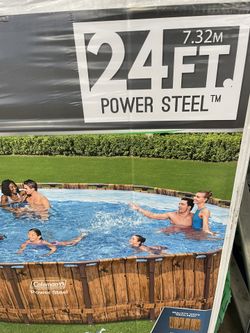 BRAND NEW COLEMAN POWER STEEL 24’x52” ROUND ABOVE GROUND POOL