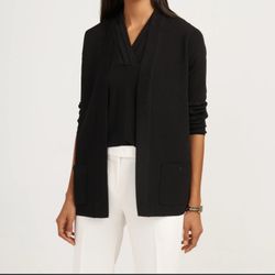 Anne Klein Black Cardigan With Two Pockets 