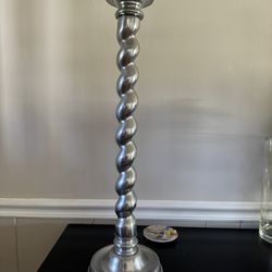 Tall Silver Candle Holder 