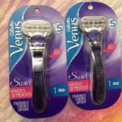 Gillette Venus Extra Smooth Swirl Womens Razor Handle, 1 Blade Refill