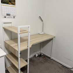 Office Table, Chair & Lamp