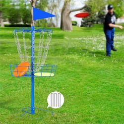 12-Chain Disc Golf Basket Portable Metal Flying Disc Golf Practice Basket