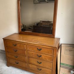 Antique Dresser With Mirror 