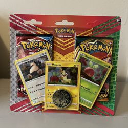Pokémon TCG Snorlax, Morpeko & Applin Promo Cards with 2 Booster Packs & Coin