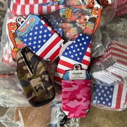 100 Pc Flag, And camouflage Print Kozies 