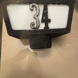 VIntage Glass And Metal #34  House Light Sign.