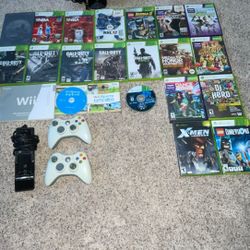 Xbox 360 Games Wii Sports  Games Snd Controllers With Kinect.