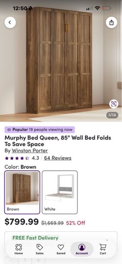 Queen Murphy Wall Bed – Complete $250 OBO