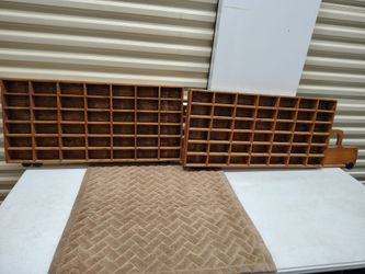 Pair of Wooden Semi-Truck Toy Car Display Shelves
