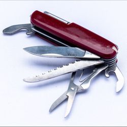 Red Stainless Multi-tool pocket utility swiss army tool