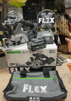 FLEX 24V Brushless 6-1/2" In-Line Circular Saw Kit
