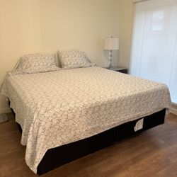 King Sealy Mattress + Box Springs + Adjustable Frame – $60 OBO (Pickup Only)