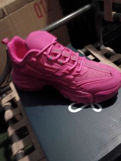 All pink shoes (various sizes)