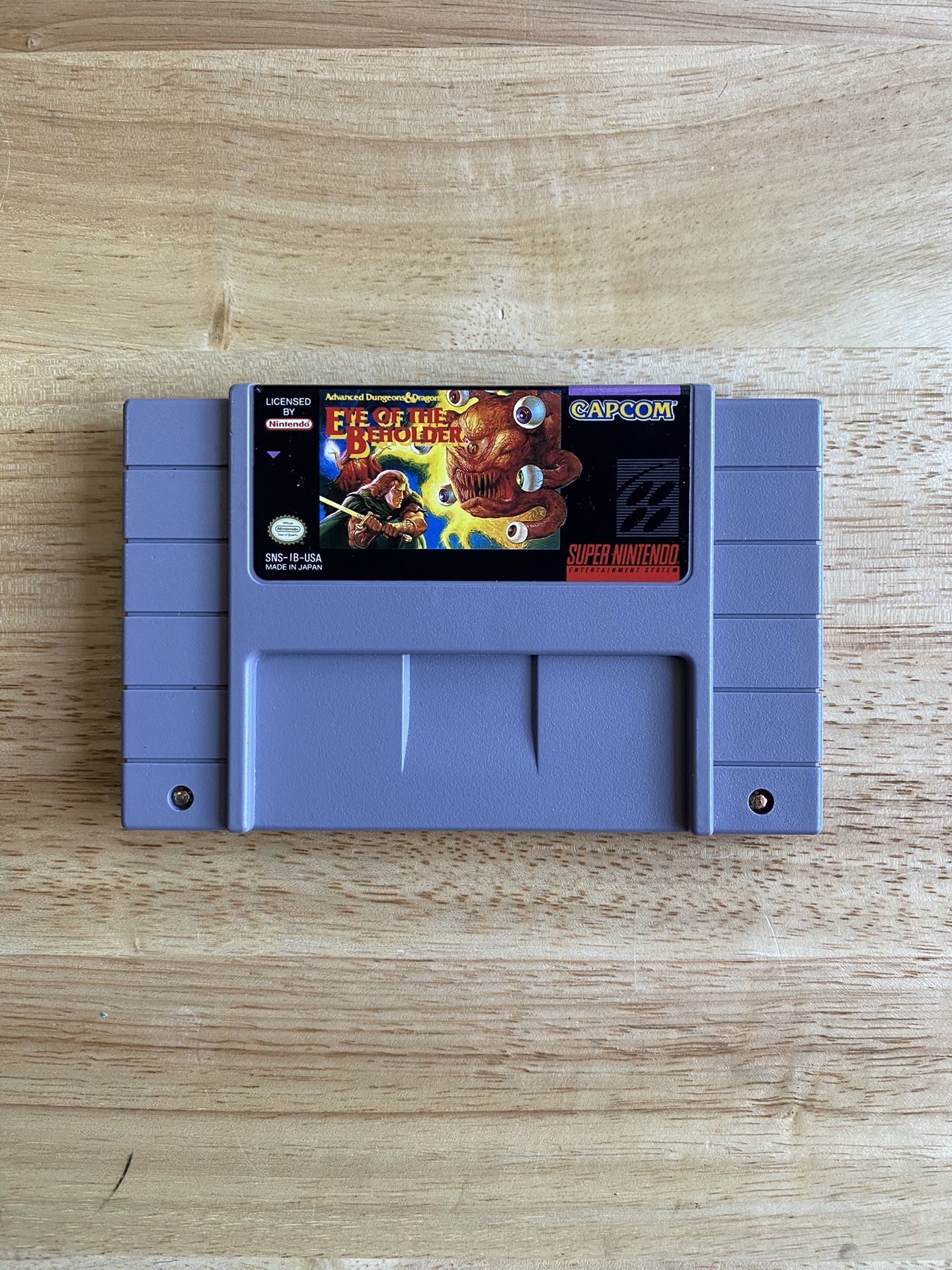 SNES Advanced D&D Eye Of The Beholder Game