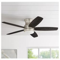 Ashby Park 52 in. White Color Changing Integrated LED Brushed Nickel Ceiling Fan - New