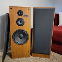 Sony Speakers Vintage 3 Way Tower Speaker System SS-U421AV
