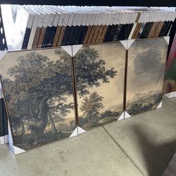 24”x36” Framed Wall Art Set (3 Panels) – Natural Landscape Canvas Decor