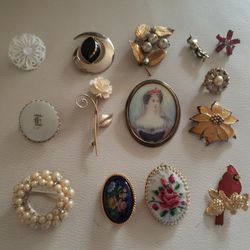 1940s & 50s pins, SOLD SEPARATELY 