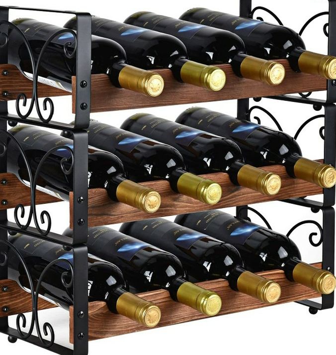 Counter Top 12 Bottle Stackable Wine Rack Table Top