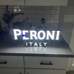 Peroni Italy Italian Flag Motion LED Bar Light With AV Adapter - Used A Couple Of Times- Like New