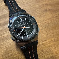 Seiko Sportura H023 Mens Chronograph/Dual Time Watch, World timer Ana/digital