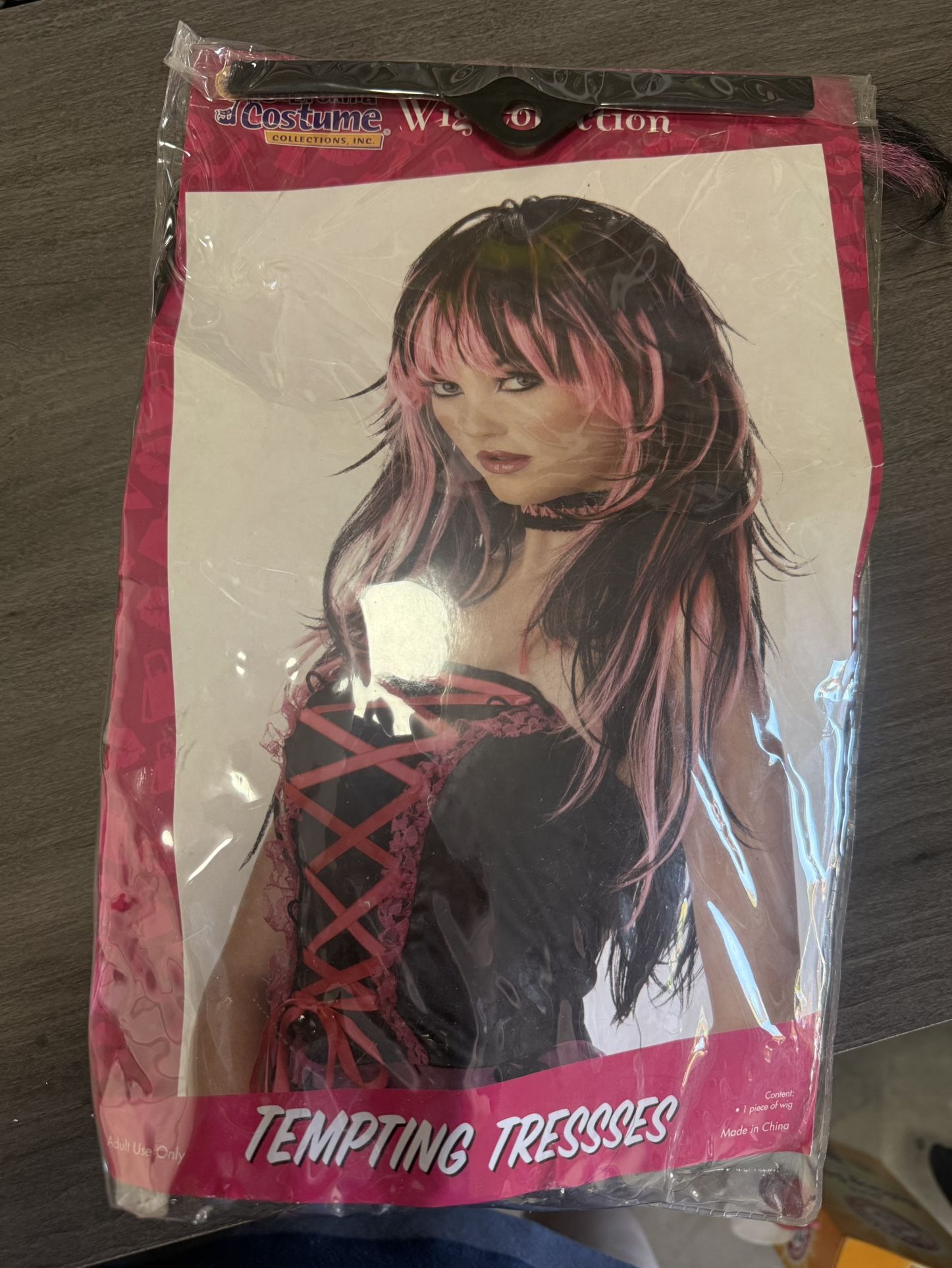 Black And Pink Wig