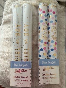 Gender reveal confetti poppers