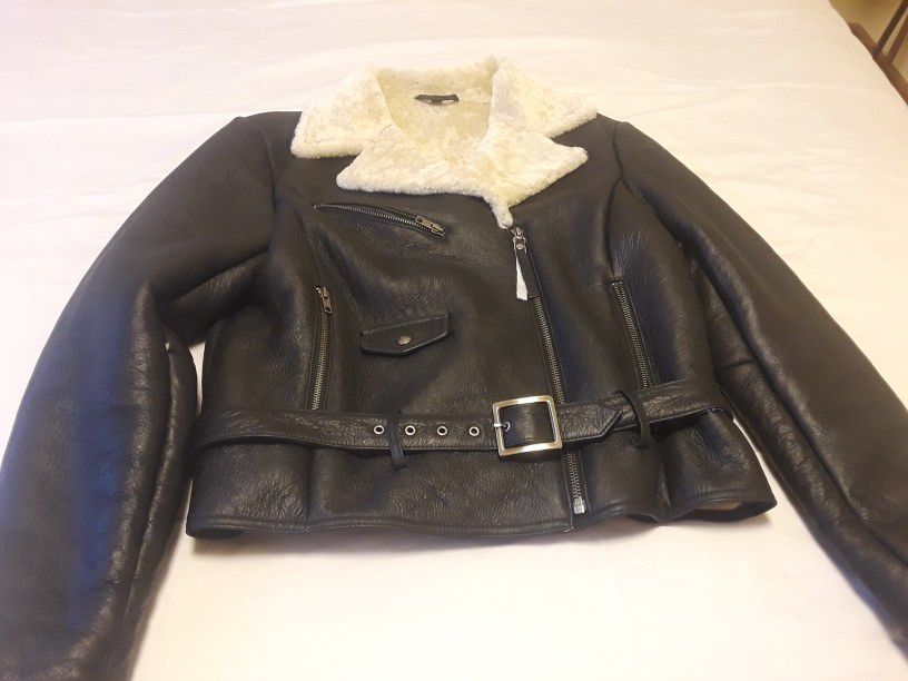 Harley-Davidson Women's Large Black Leather Jacket, RN 103819, CA 03402 
