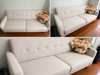 Modern beige 3-seat sofa