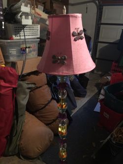 Girls pink floor lamp