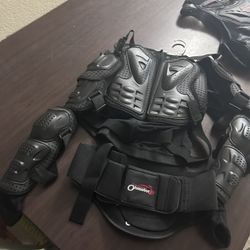 Motorcycle Gear And Snap On Jacket 