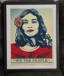 ​Shepard Fairey We The People DEFEND DIGNITY Screen Print Signed /450 Framed Art