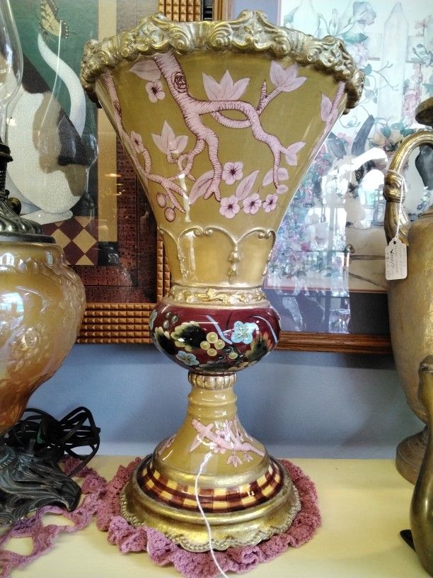 MacKenzie Child's Regency Old World Pedestal Urn- Located In Shelton 