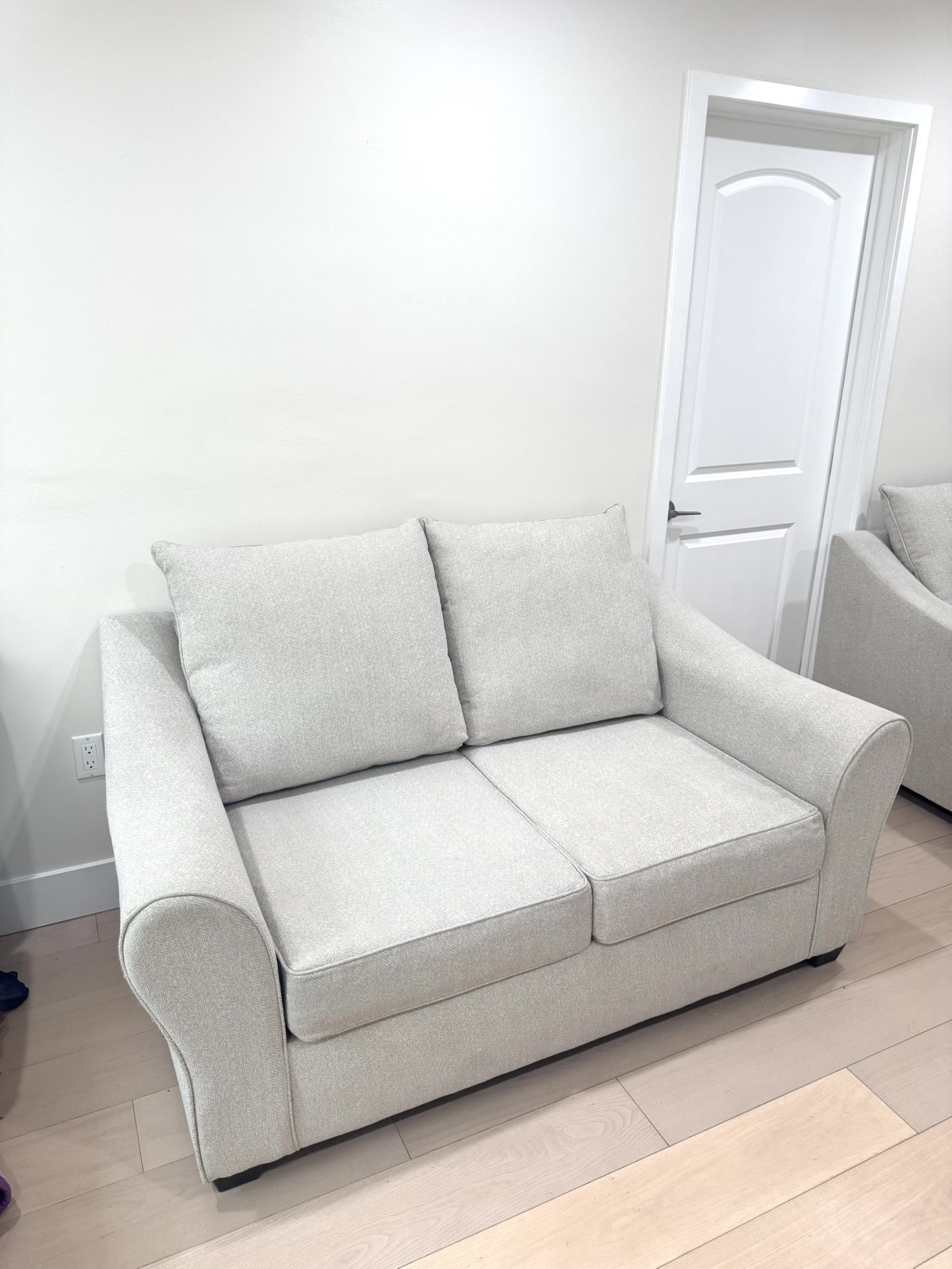 Gray Sofa And  Sofa Chair 