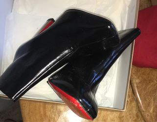 Like new Christian Loubotin ankle leather boots.