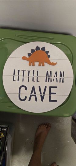 Dinosaur hanging wood signs
