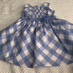 Blue checkered dress