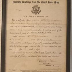 Honorable Discharge Letter USA Army