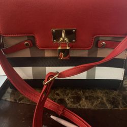 Red Plaid Purse