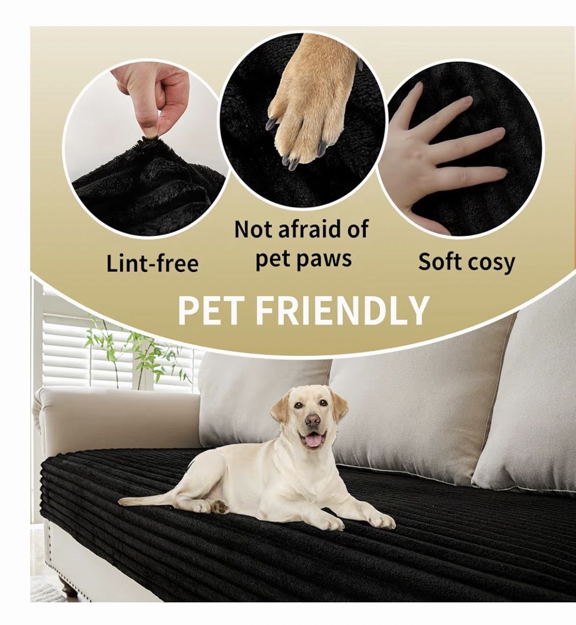 Pet Sofa Cover for 2 or 3 Cushion Couch