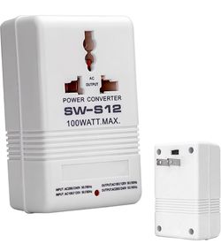 100W Two-Way Voltage Converter, AC 110V to 220V Step Up Voltage Converter, AC 220V & 110V Step Down Transformer, Universal Power Adapter Socket for Tr