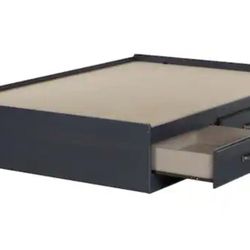 Moving Sale~South Shore Fusion Full Mates Bed with 3 Drawers in Blueberry