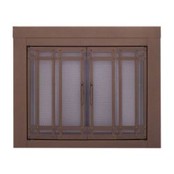 Bronze Glass Fireplace Doors.