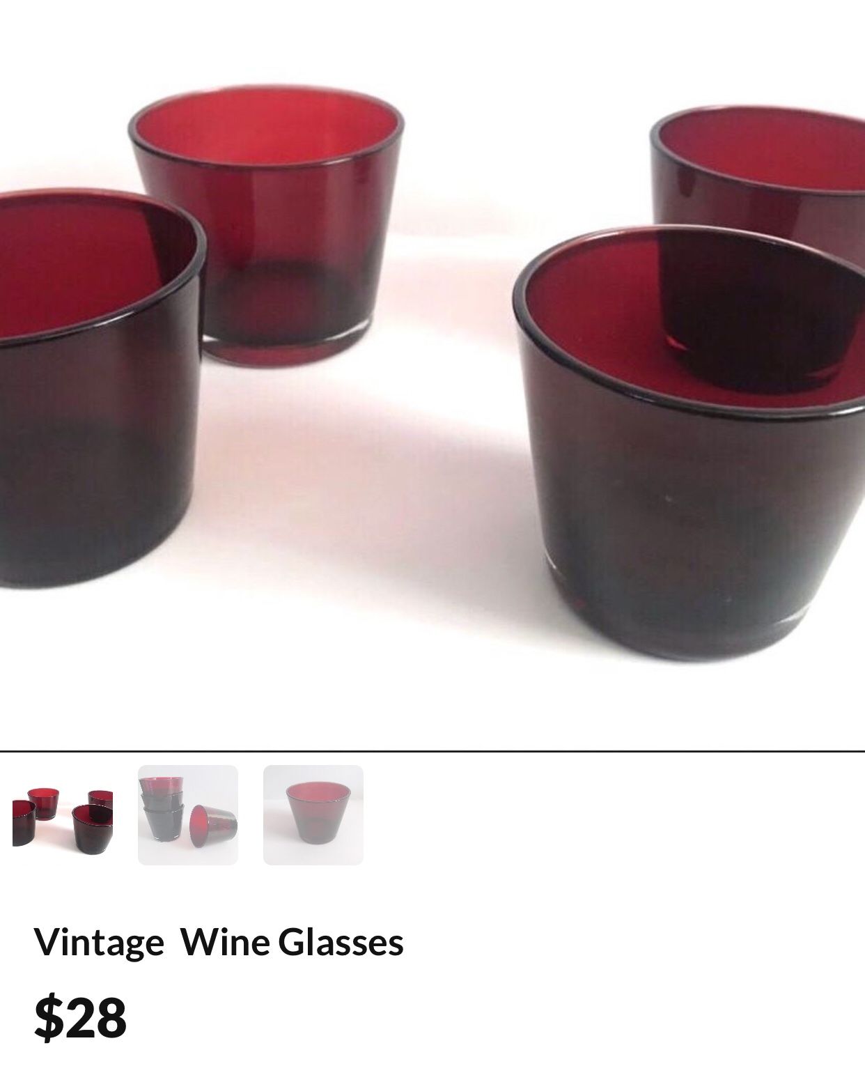 Vintage Wine Glassware