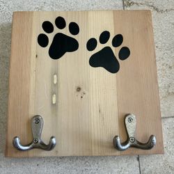 Paw print dog Leash or key holder