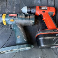 Black & Decker & Ryobi Drills Both for 30