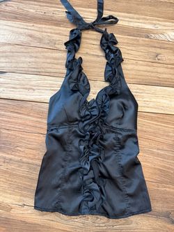 Y2K Charlotte Russe ruffled halter top Small