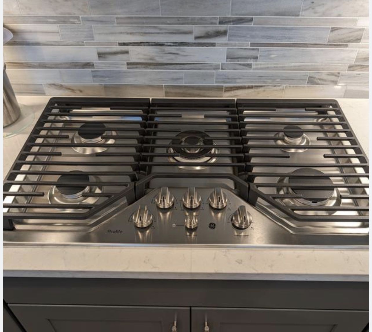 GE 36” 5-Burner Stainless Steel Cooktop 
